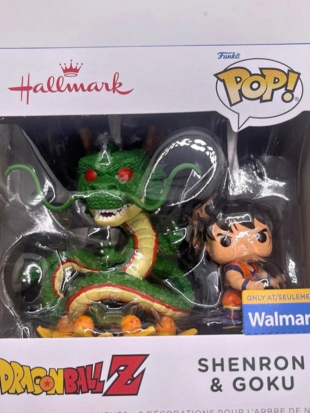 New! RARE ! Funko Dragonball Z Shenron And Goku Christmas Ornament!